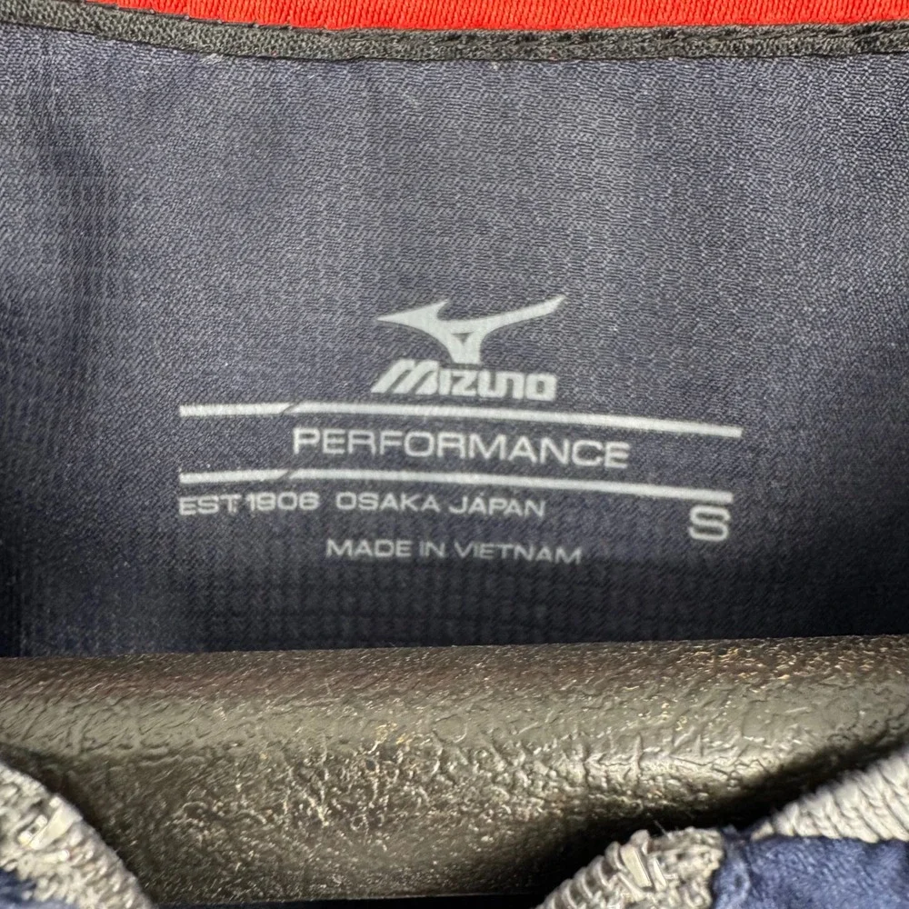 Mizuno Performance Mens Navy Blue Quarter Zip Short Sleeve Windshirt Pullover S